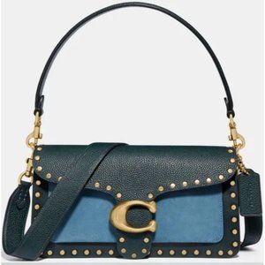 Coach Blue and Green Shoulder Bag